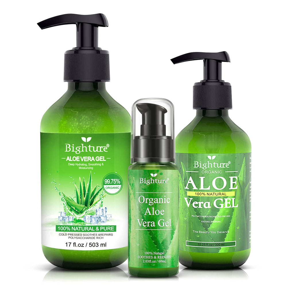 Textura de gel clara de BIGHTURE Aloe Vera Gel en primer plano