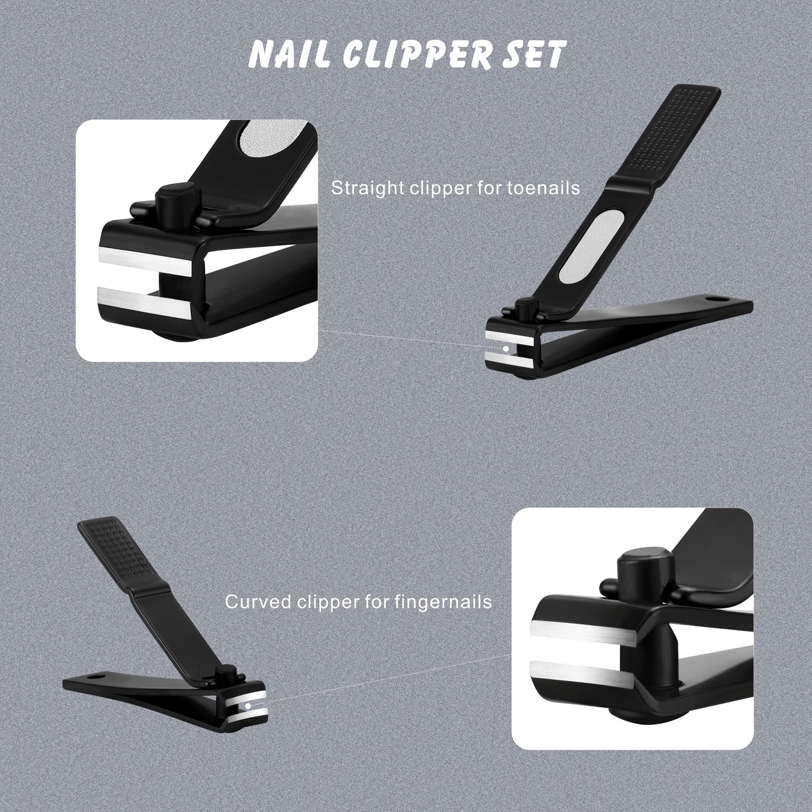 Bignes nail file and metal case for portable grooming