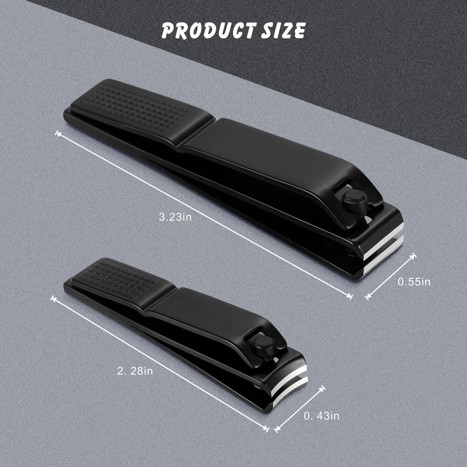Bignes stainless steel clippers with broad jaws for thick nails
