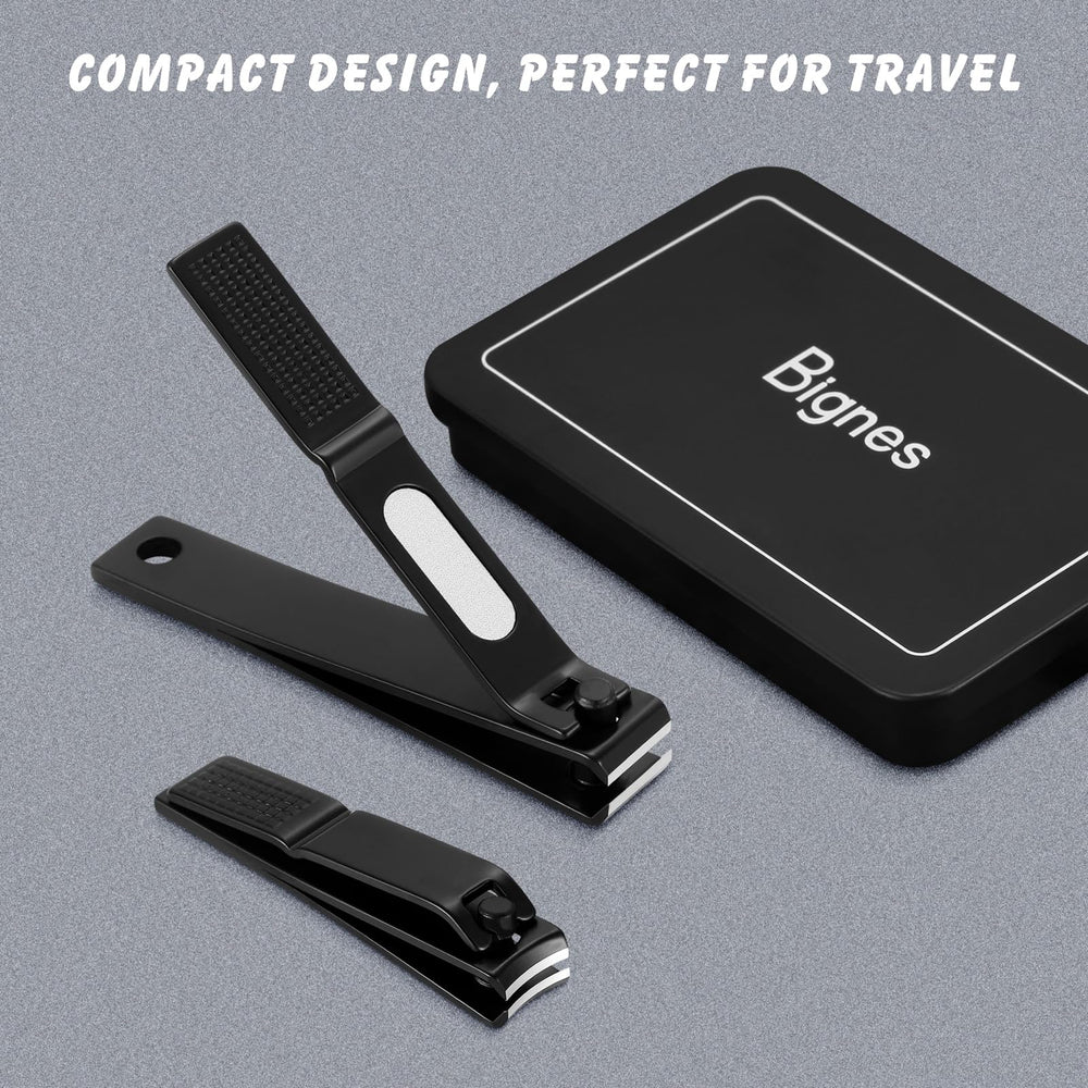 Bignes travel-ready nail set in a compact metal case