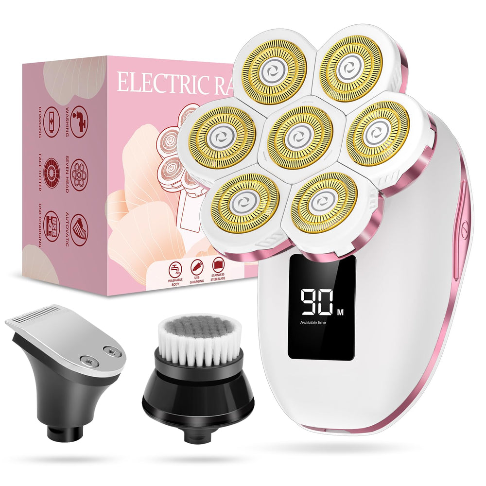 Bigorq 3-in-1 electric razor for women with versatile heads for smooth legs