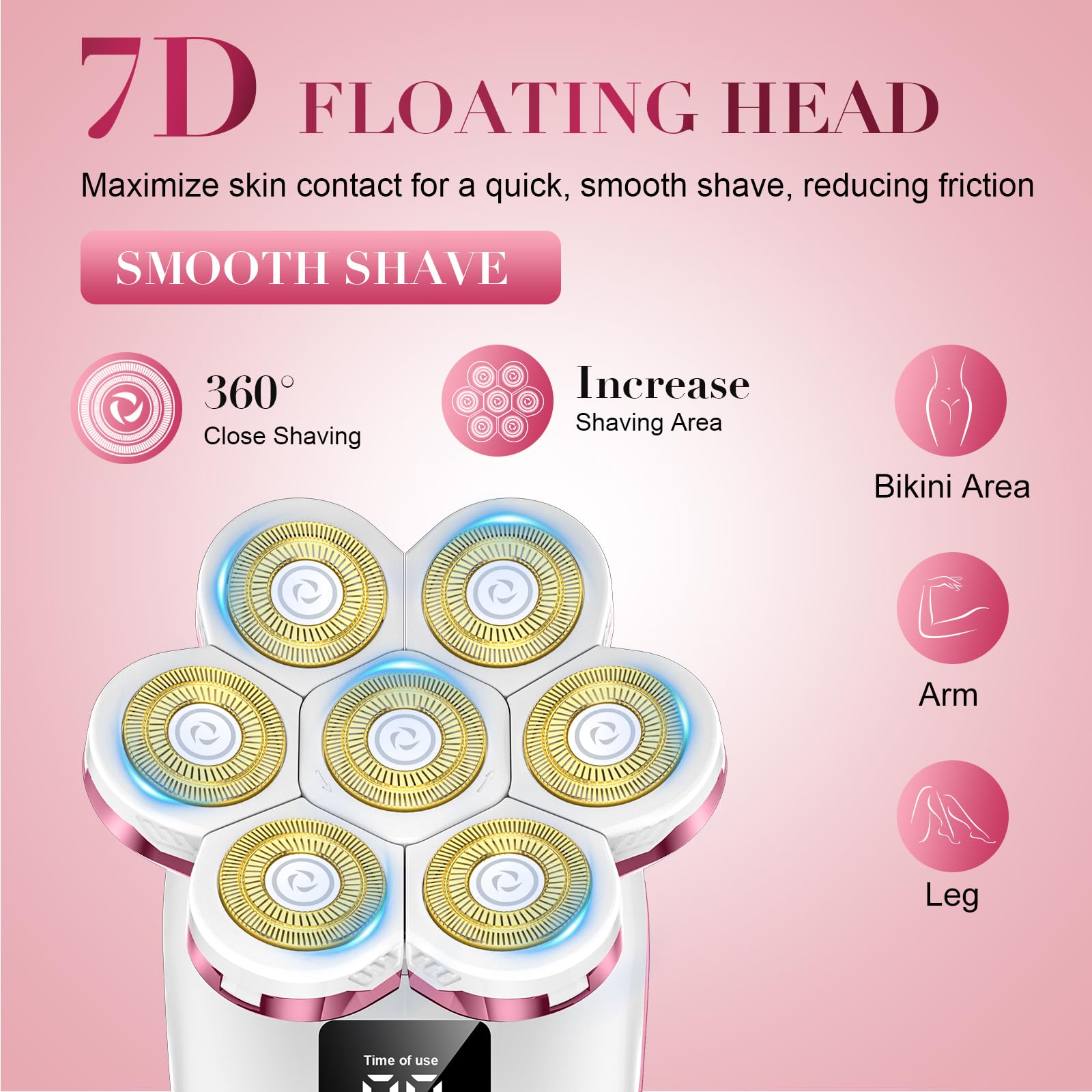 Bigorq upgraded 7D floating shaving head delivers close, comfortable shaves