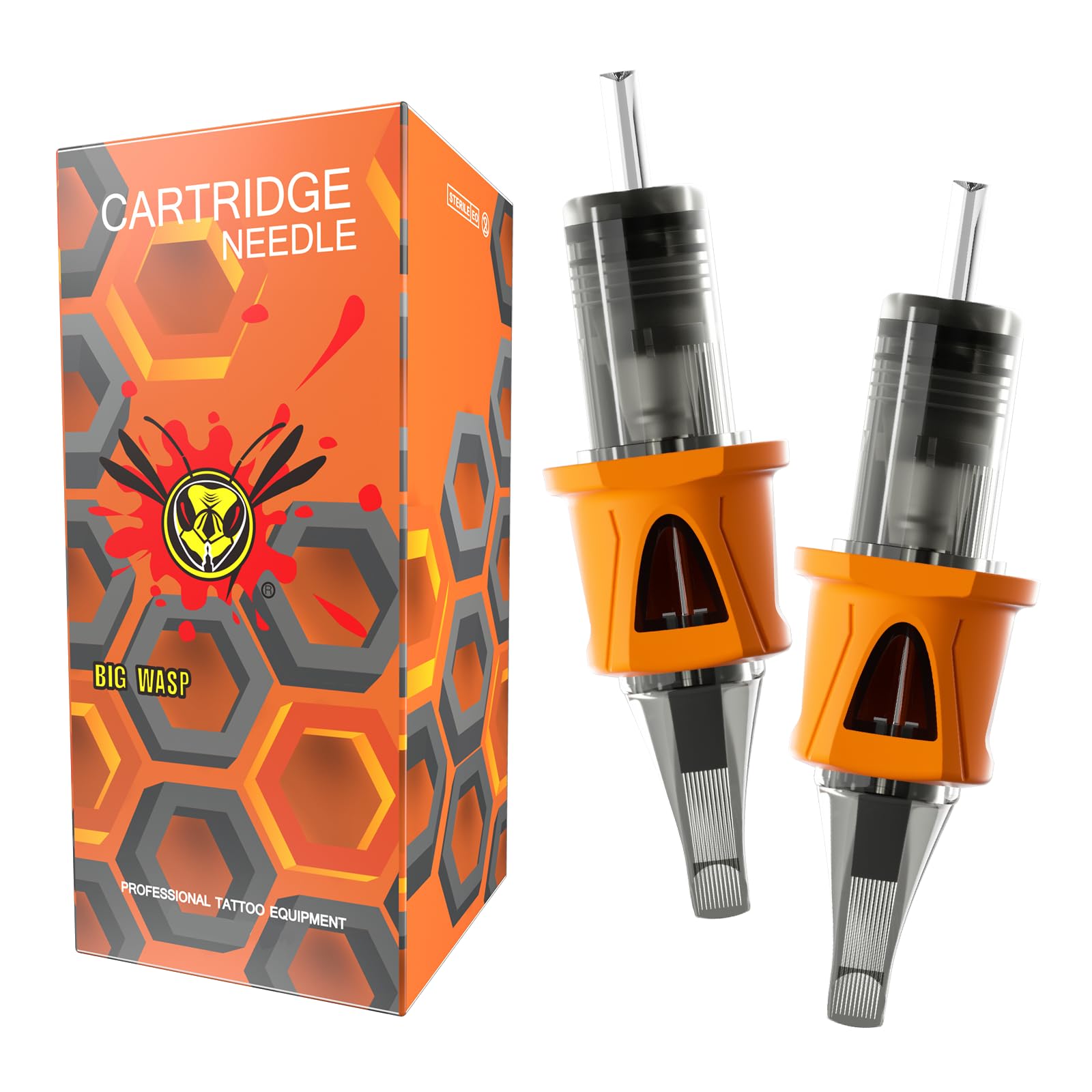 BIGWASP Energy tattoo cartridge needles with packaging for safer storage and quick access.