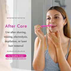 Bikini Zone aloe vera vitamin E nourish skin after hair removal.