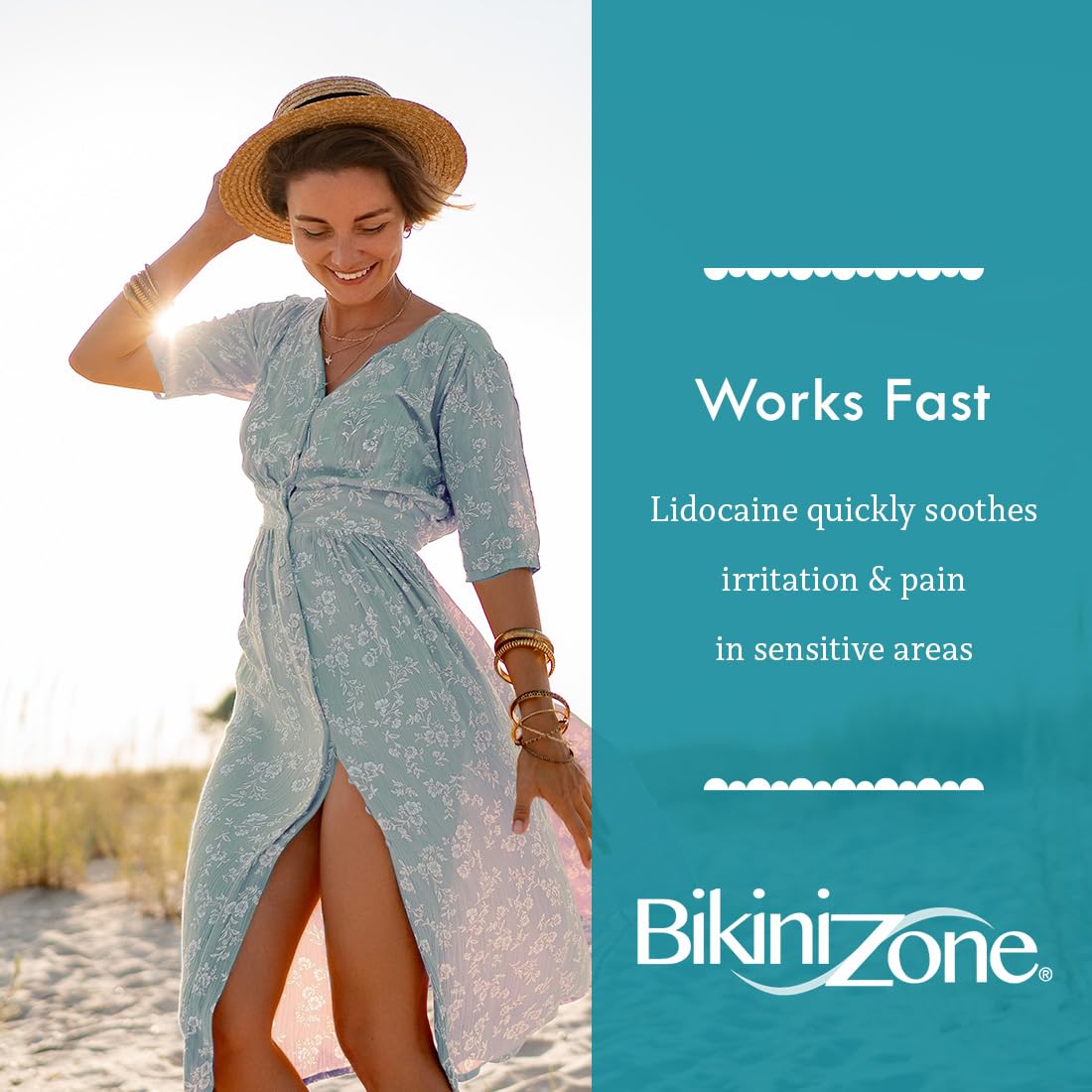 Bikini Zone cooling relief after shave for delicate areas.