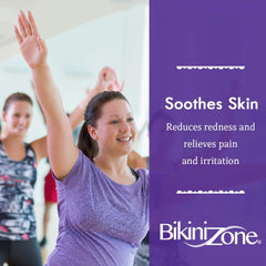 Bikini Zone lidocaine soothing after-shave application shown for quick relief