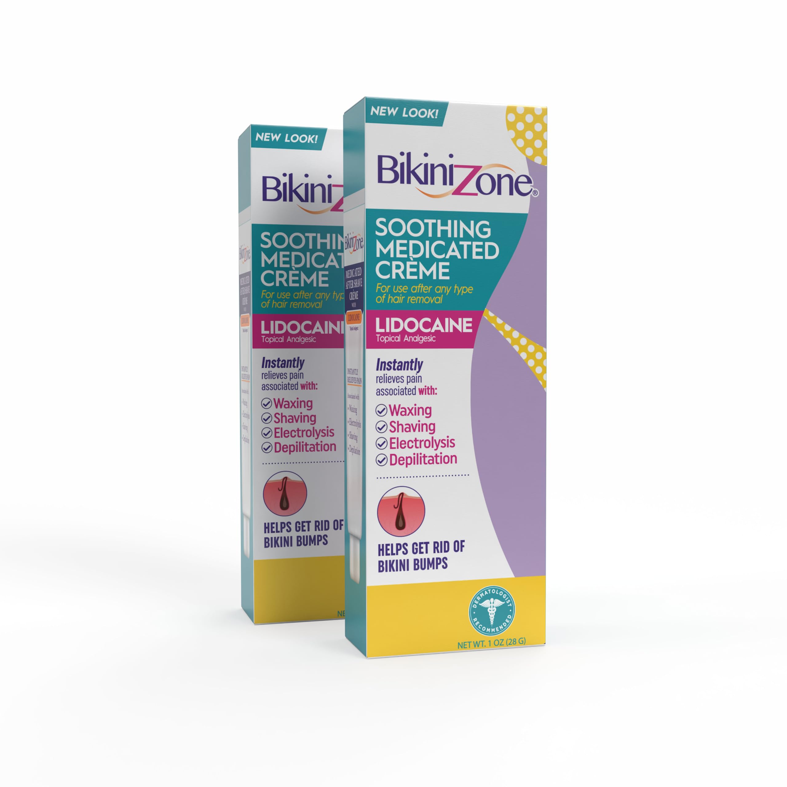 Bikini Zone Medicated After Shave Creme bottle for quick post-shave relief