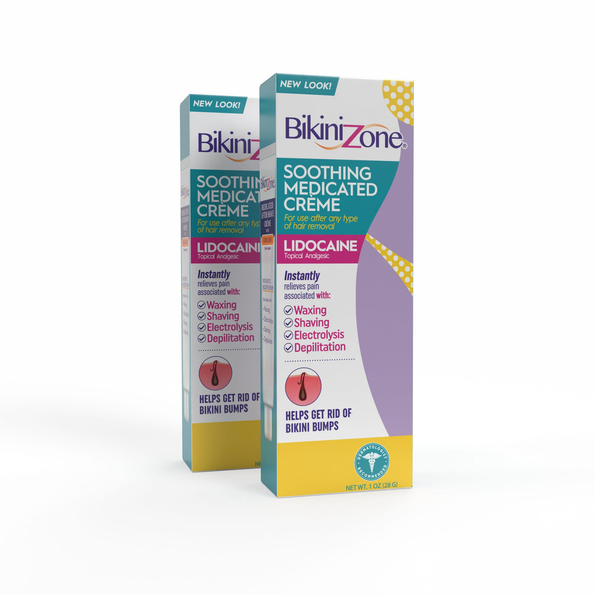Bikini Zone Medicated After Shave Creme bottle for quick post-shave relief