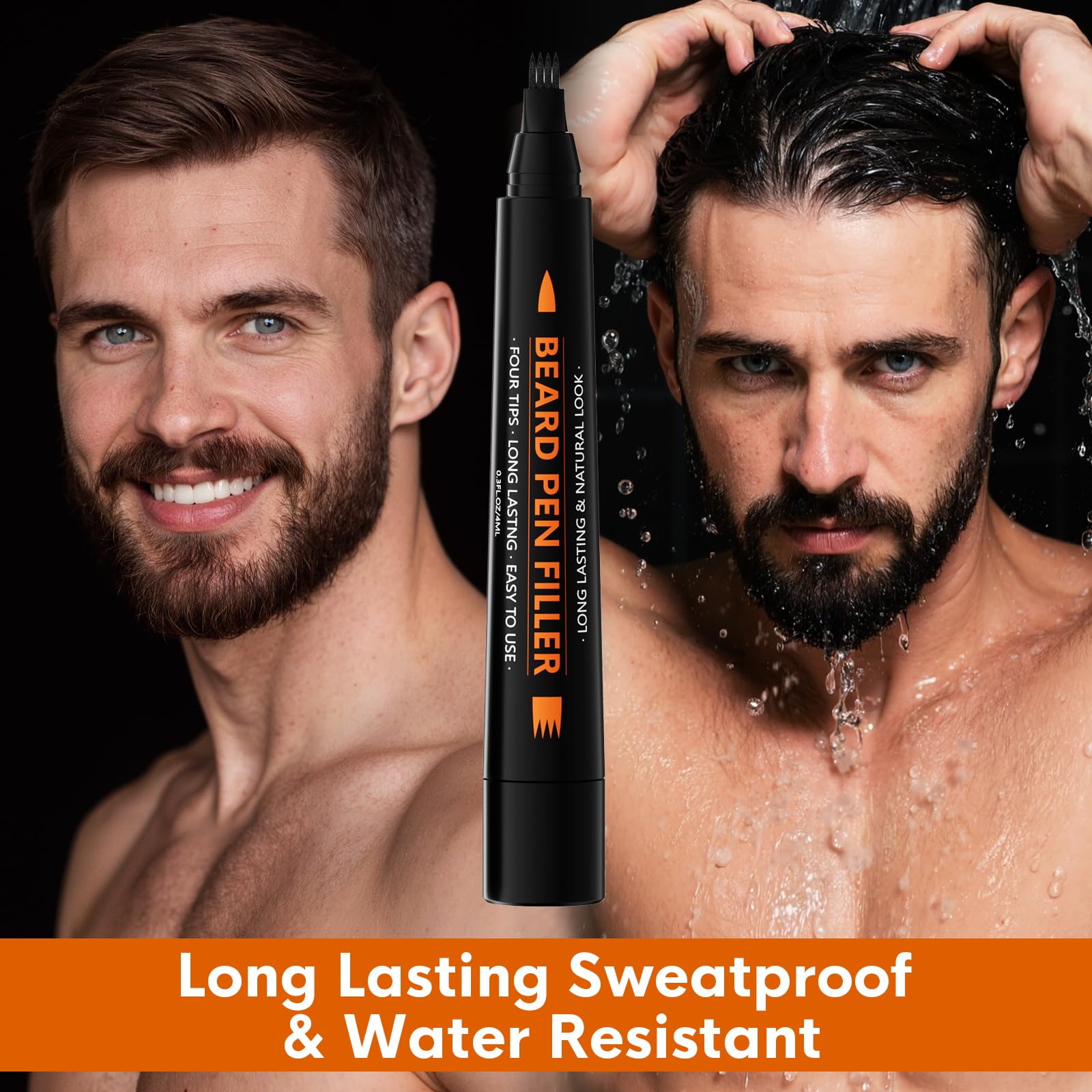 BIKTIC natural matte finish delivers believable beard texture.