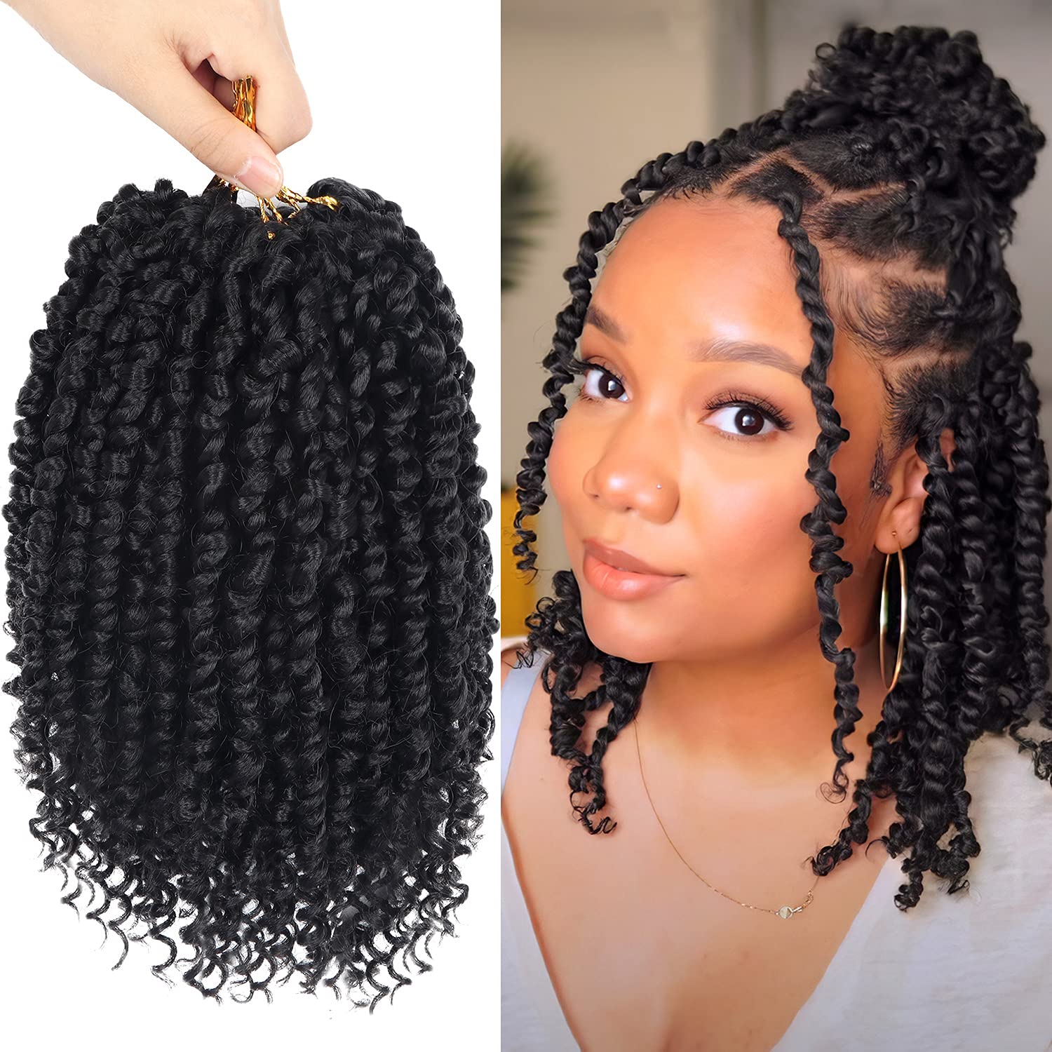 Bileaf Passion Twist close-up shows soft, pre-twisted strands for quick, easy installation.