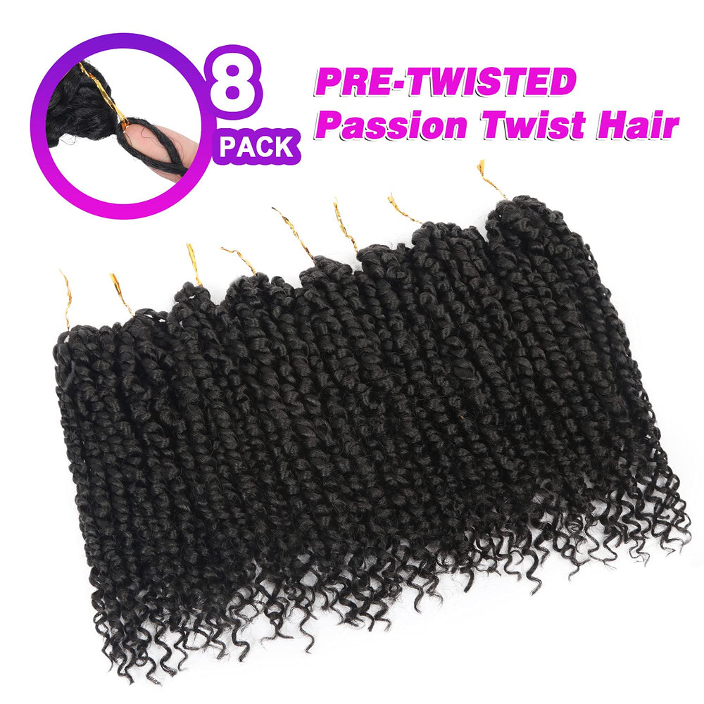 Bileaf crochet hair packaging shows eight packs and a hook.