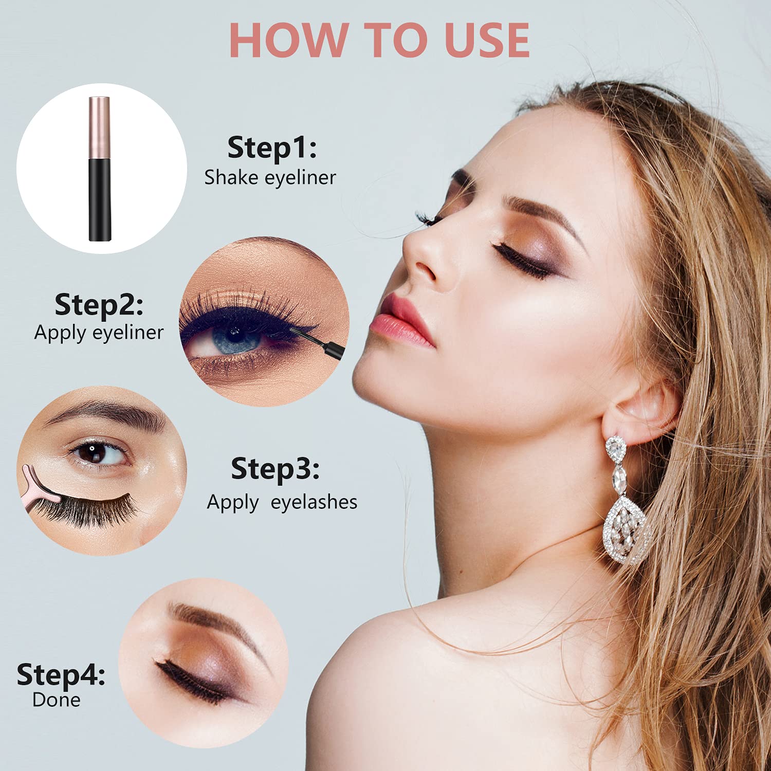 Reusable magnetic lashes save time with easy, repeat use