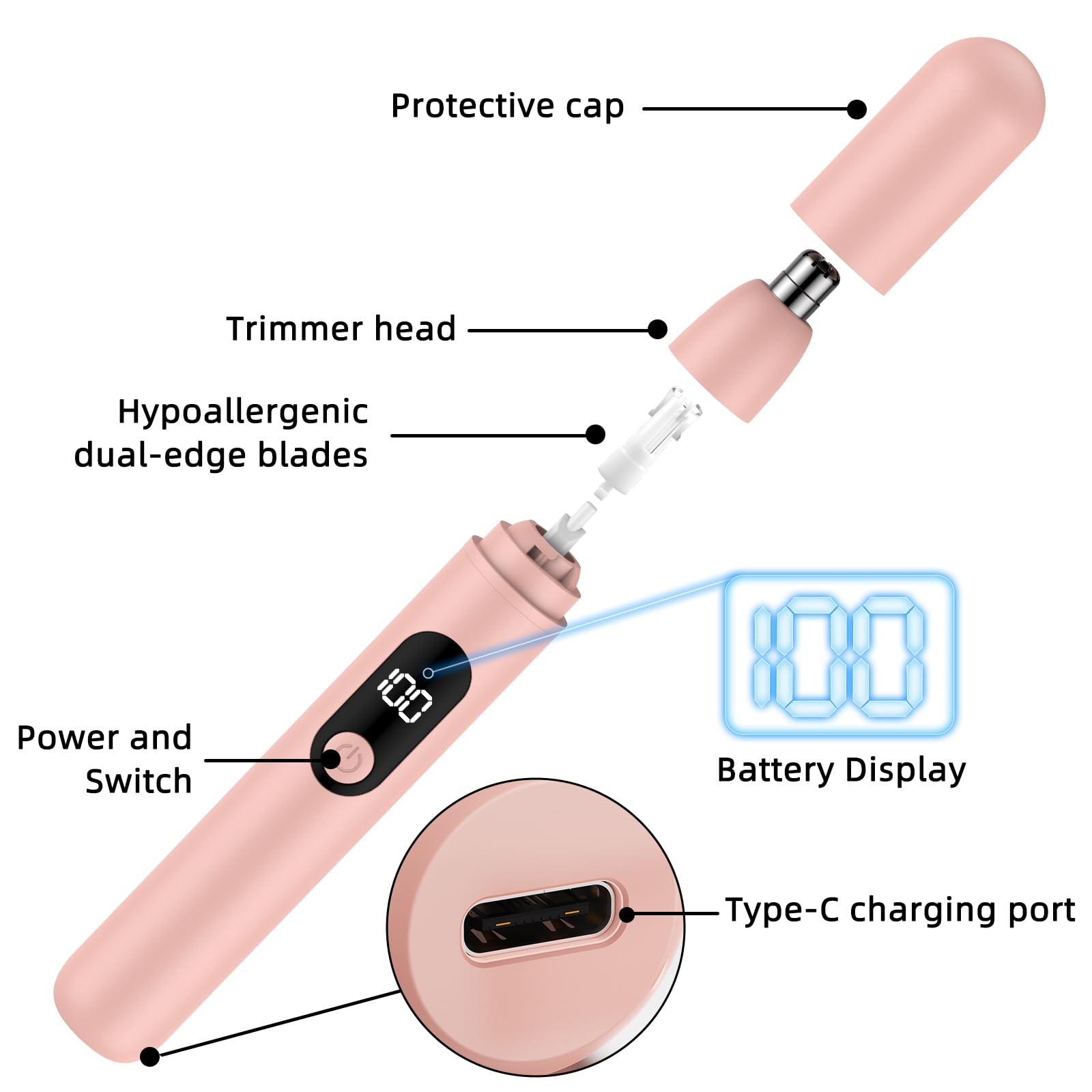 Bilitase indicator light helps monitor battery level during cordless use