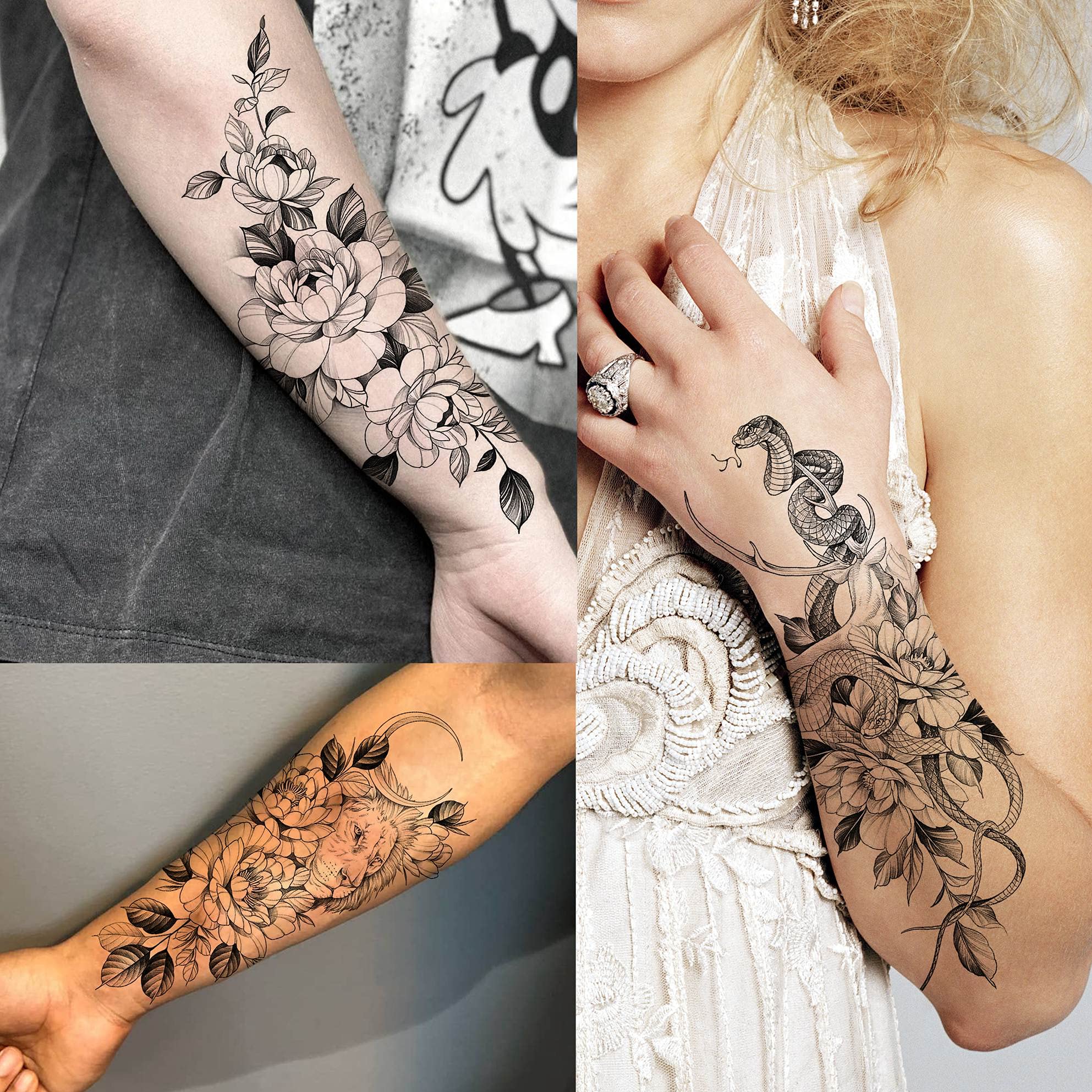 Bilizar 3D snake tattoo design for bold, lifelike temporary accent.