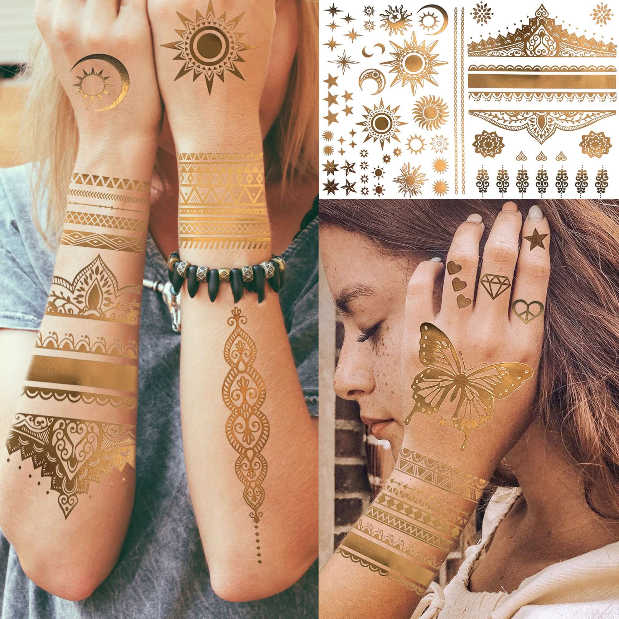 Bilizar easy-apply fake jewelry tattoos for painless, chic wear.