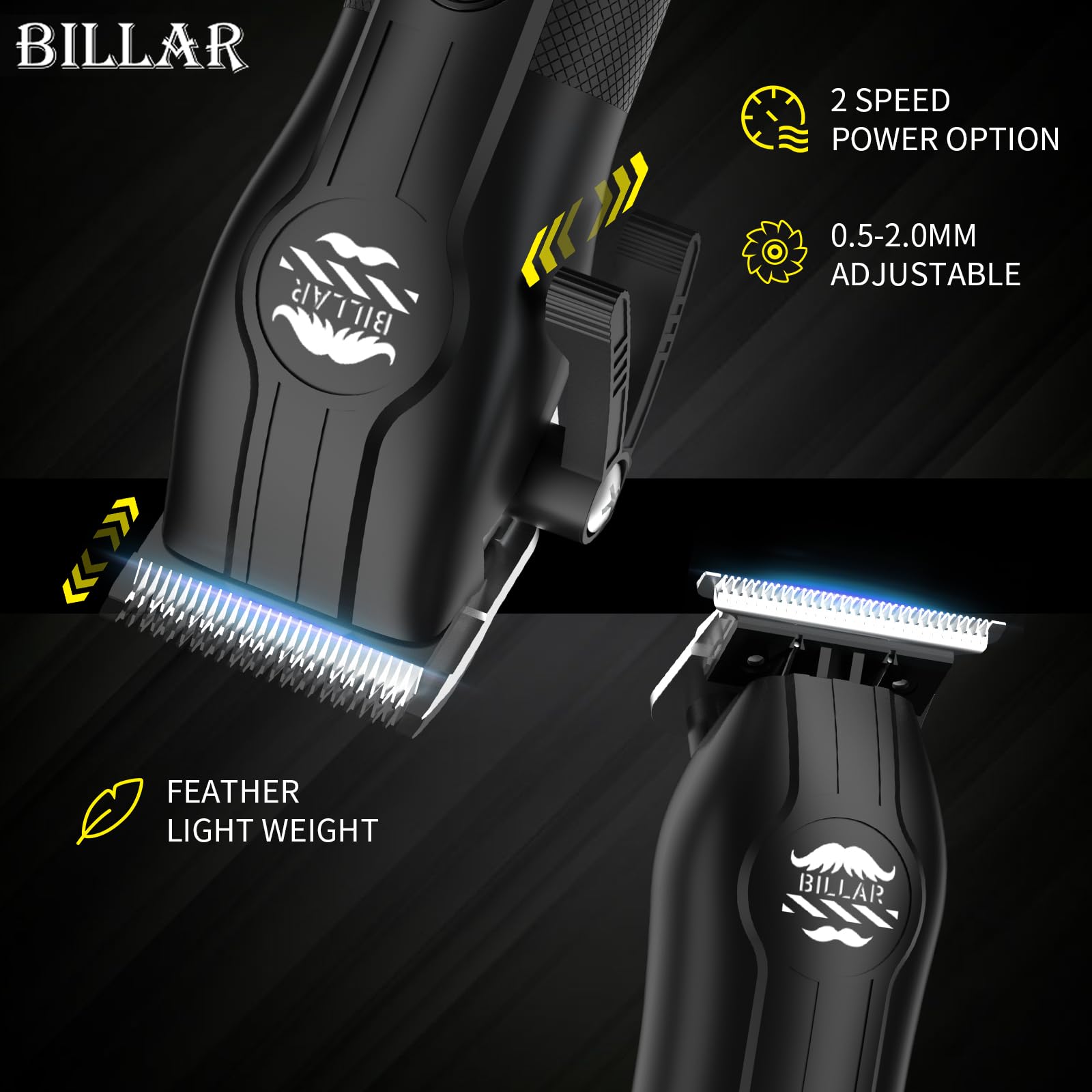 Billar cordless clipper set with trimmer for flexible grooming.