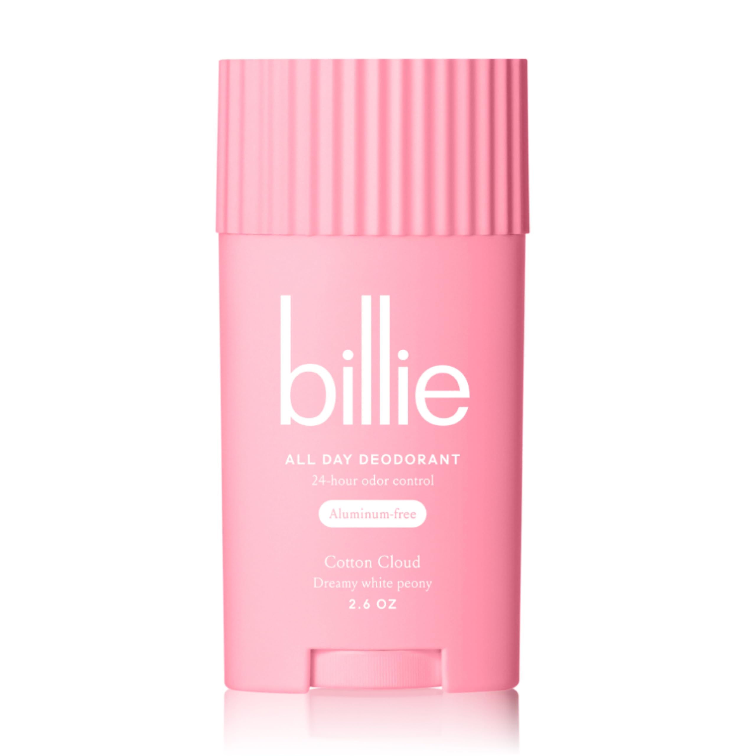 Billie All Day desodorante en bote para una aplicación rápida y suave.