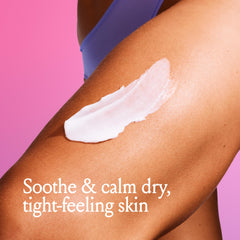 Billie body lotion texture during application, light and fast-absorbing
