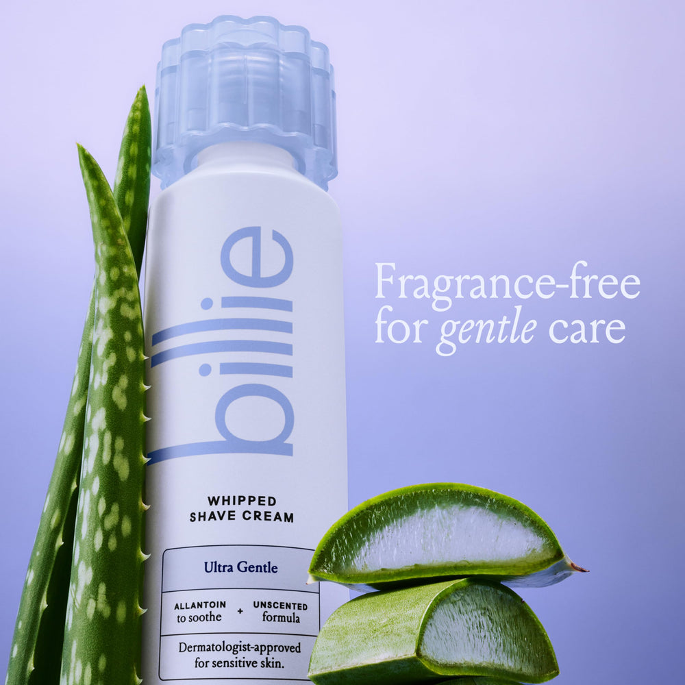 Billie coconut oil deep moisture protection on skin during shave