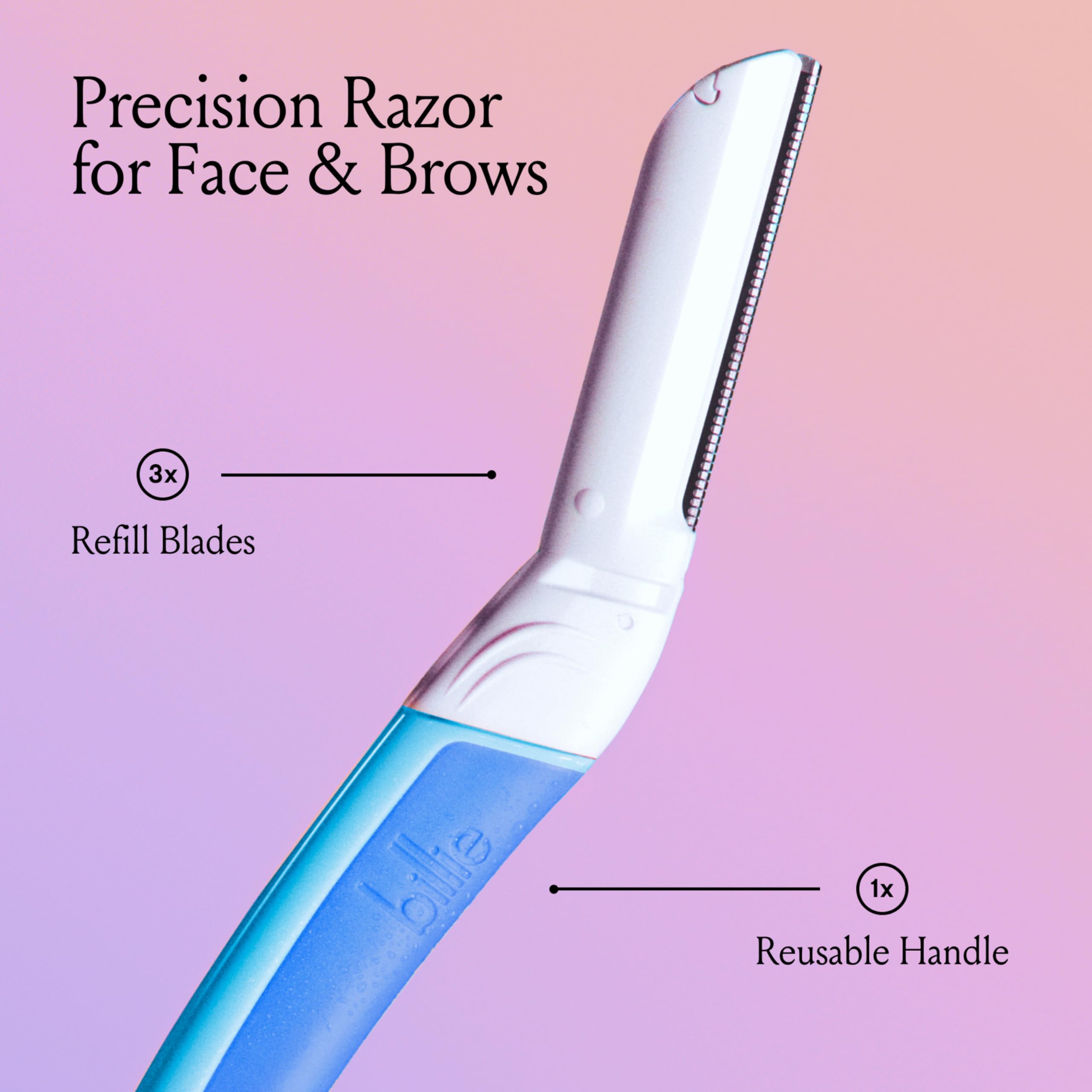 Billie Dermaplane Starter Kit refill blades with micro-guards protect skin