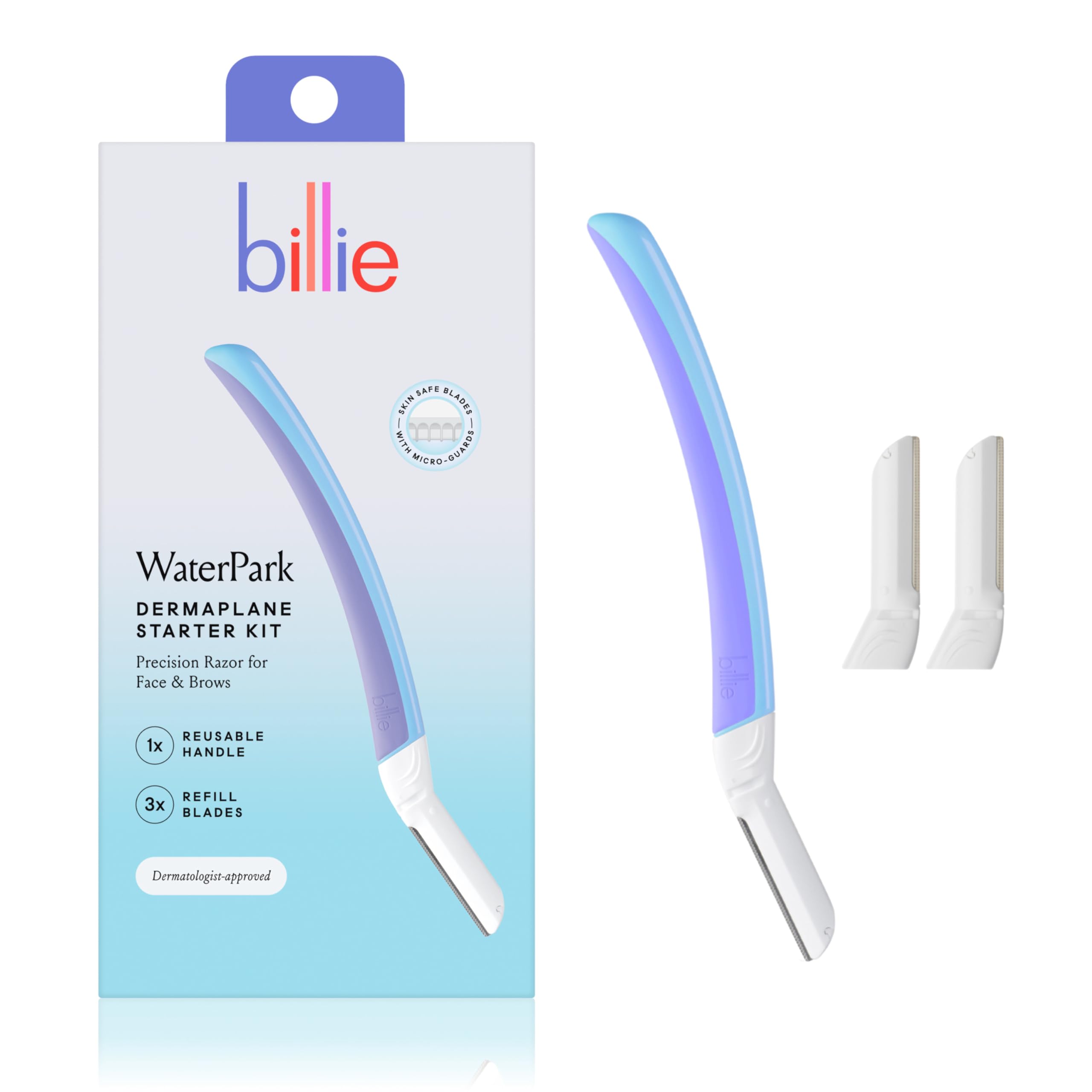 Billie Dermaplane Starter Kit reusable handle for comfortable precision