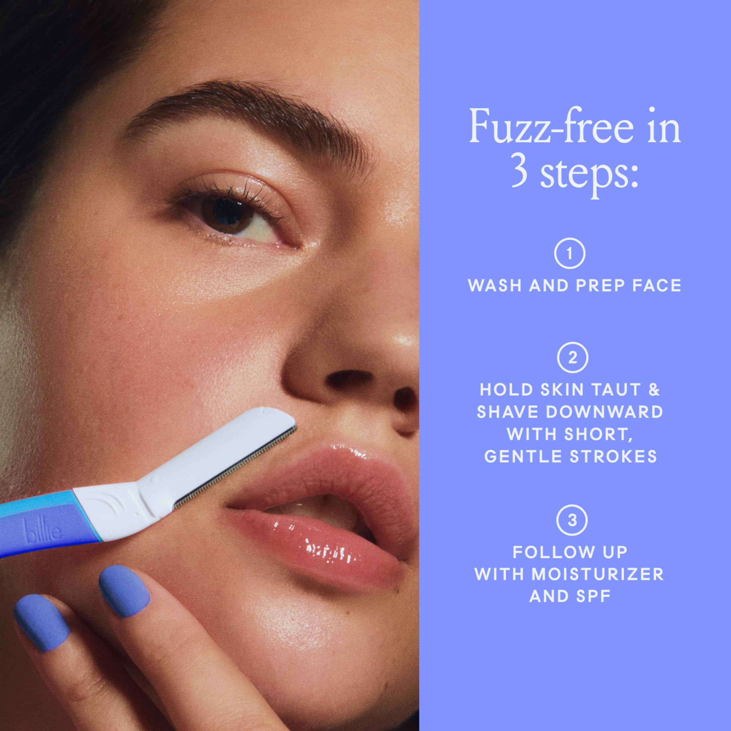 Billie Dermaplane Starter Kit skin-safe blades designed for sensitive skin