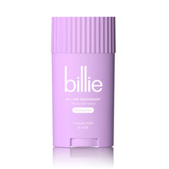 Billie desodorante del día lavanda leche, textura suave para uso diario.