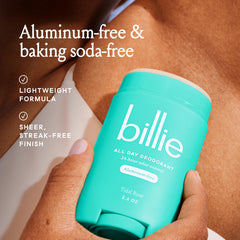 Billie Desodorante Tidal Rose, textura balm suave al aplicar.