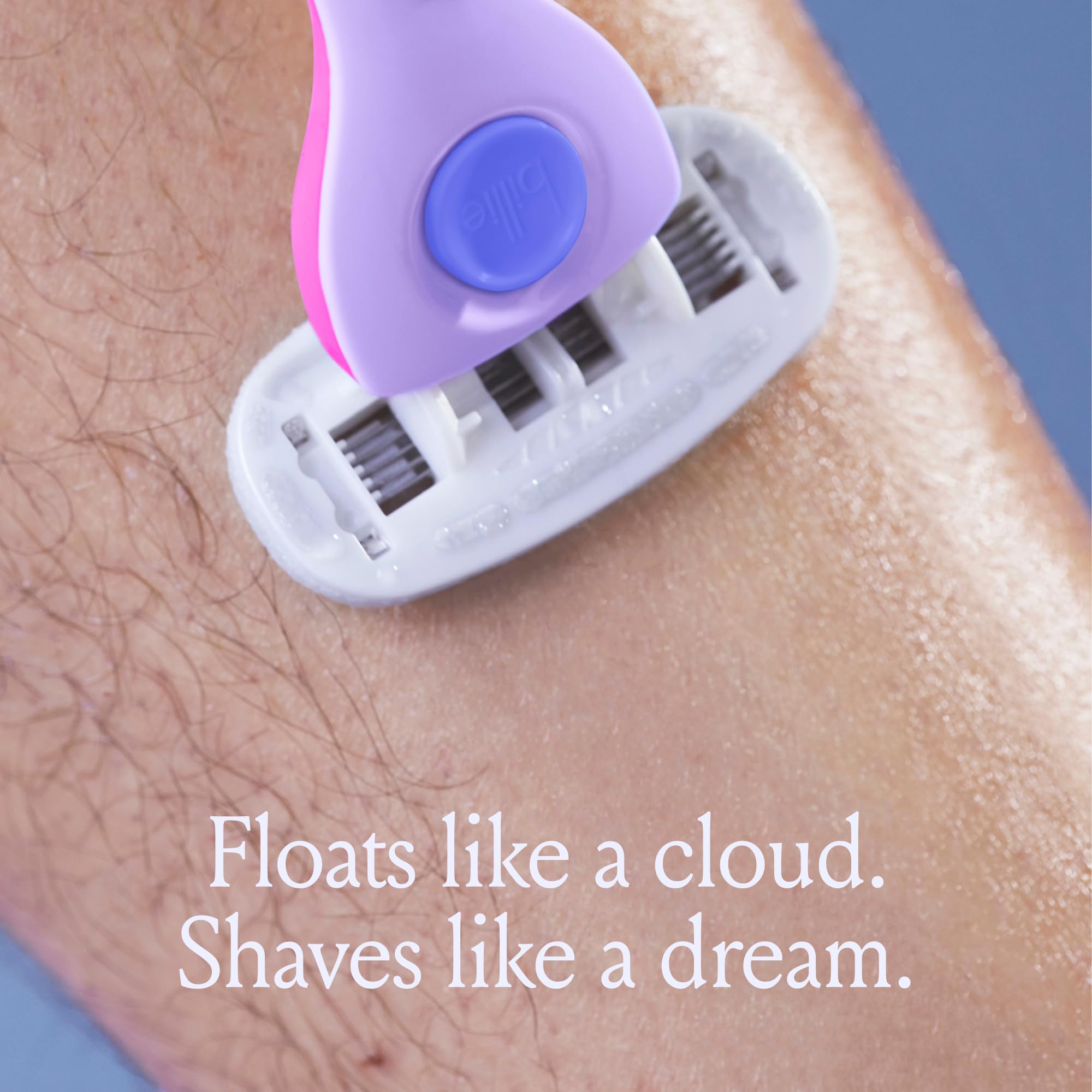 Billie DreamPop dermatologist-approved badge signals trust for all skin types
