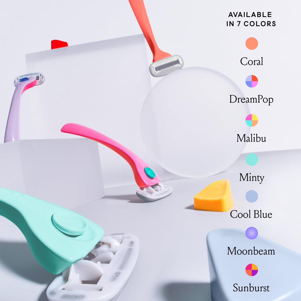 Billie DreamPop packaging with accessories shows complete kit at a glance