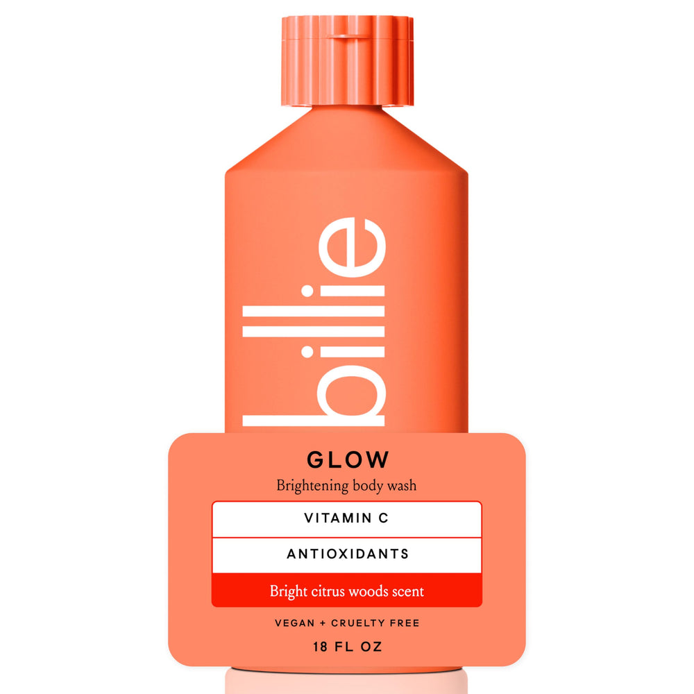 Billie Glow gel de ducha cítrico: limpieza suave y sensación fresca.