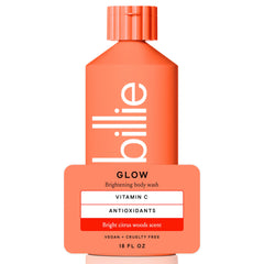 Billie Glow gel de ducha cítrico: limpieza suave y sensación fresca.