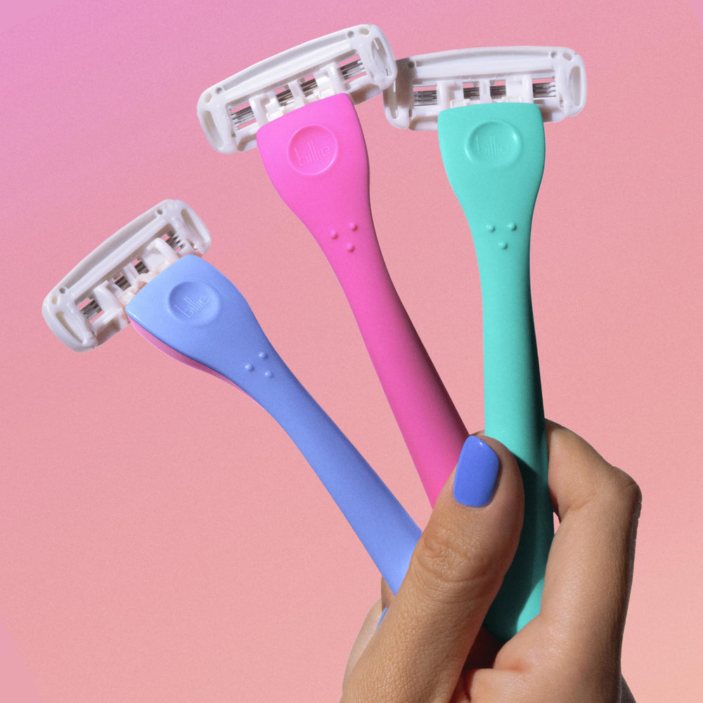 Billie Malibu Set colorblocked shades offer fun, identifiable options for daily shaves