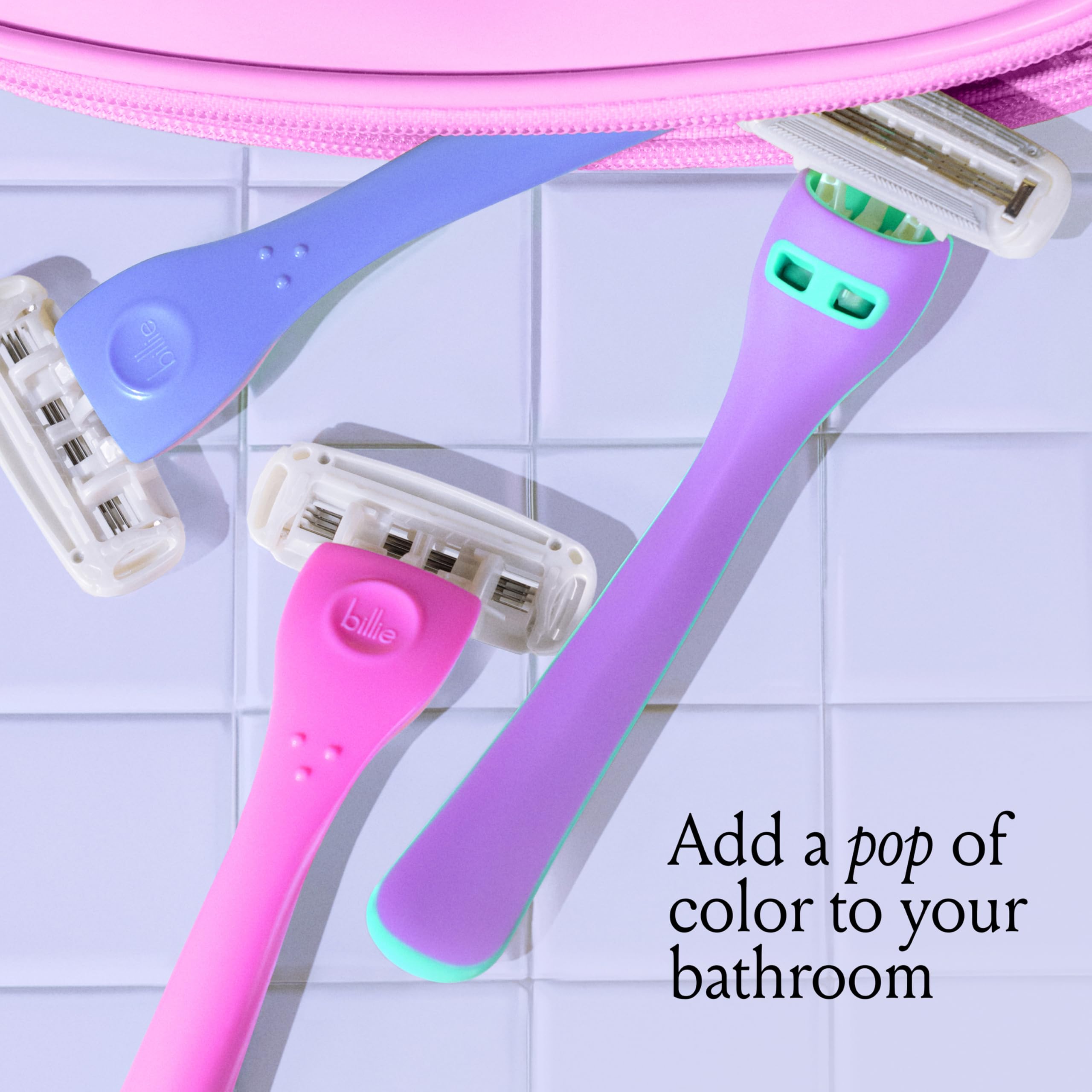 Billie Malibu Set on-the-go ready for quick, convenient shaving anywhere