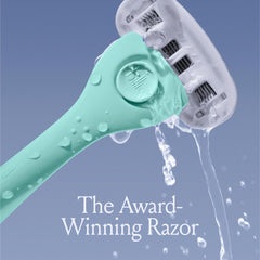 Billie Razor 5-blade refills offer sharp, consistent performance with aloe-infused cushioning.