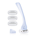 Billie Razors for Women Shave Kit – Women’s Razor + 4 x 5-Blade Refills + Magnetic Holder – Cool Blue