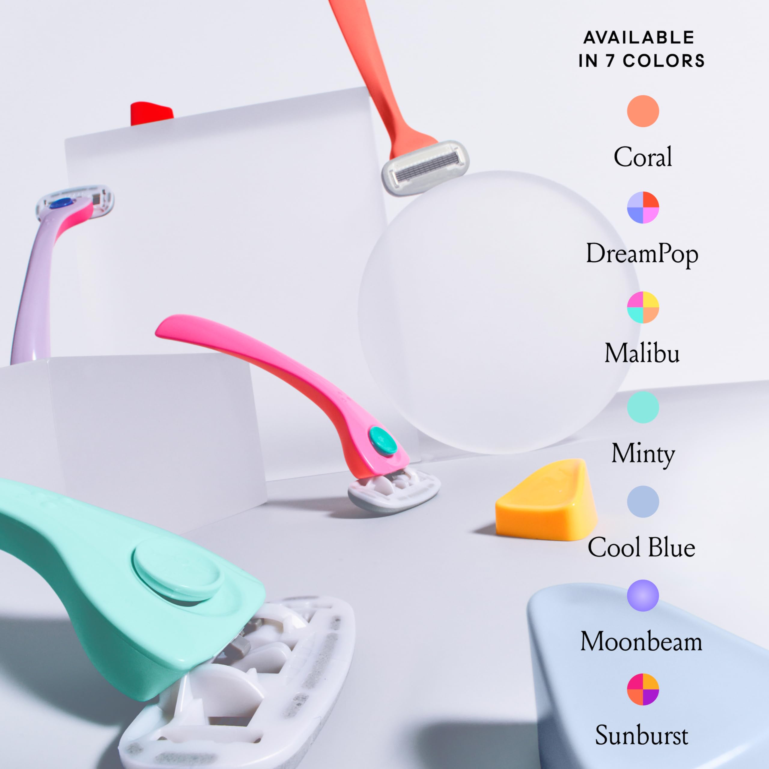 Billie pivoting head follows curves for a smoother shave