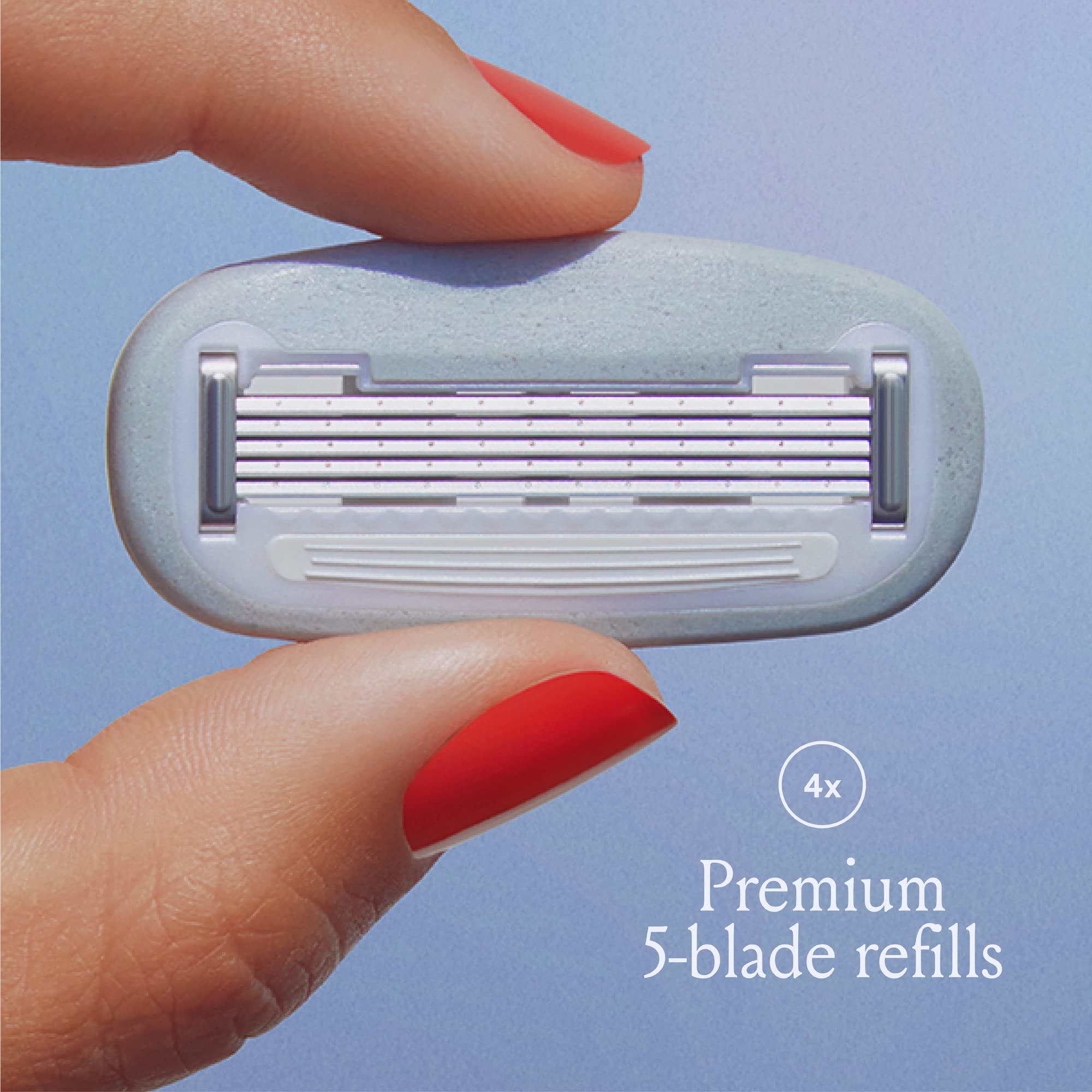 Billie razor refill 5-blade cartridge for precise, smooth legs.