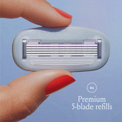 Billie razor refill 5-blade cartridge for precise, smooth legs.