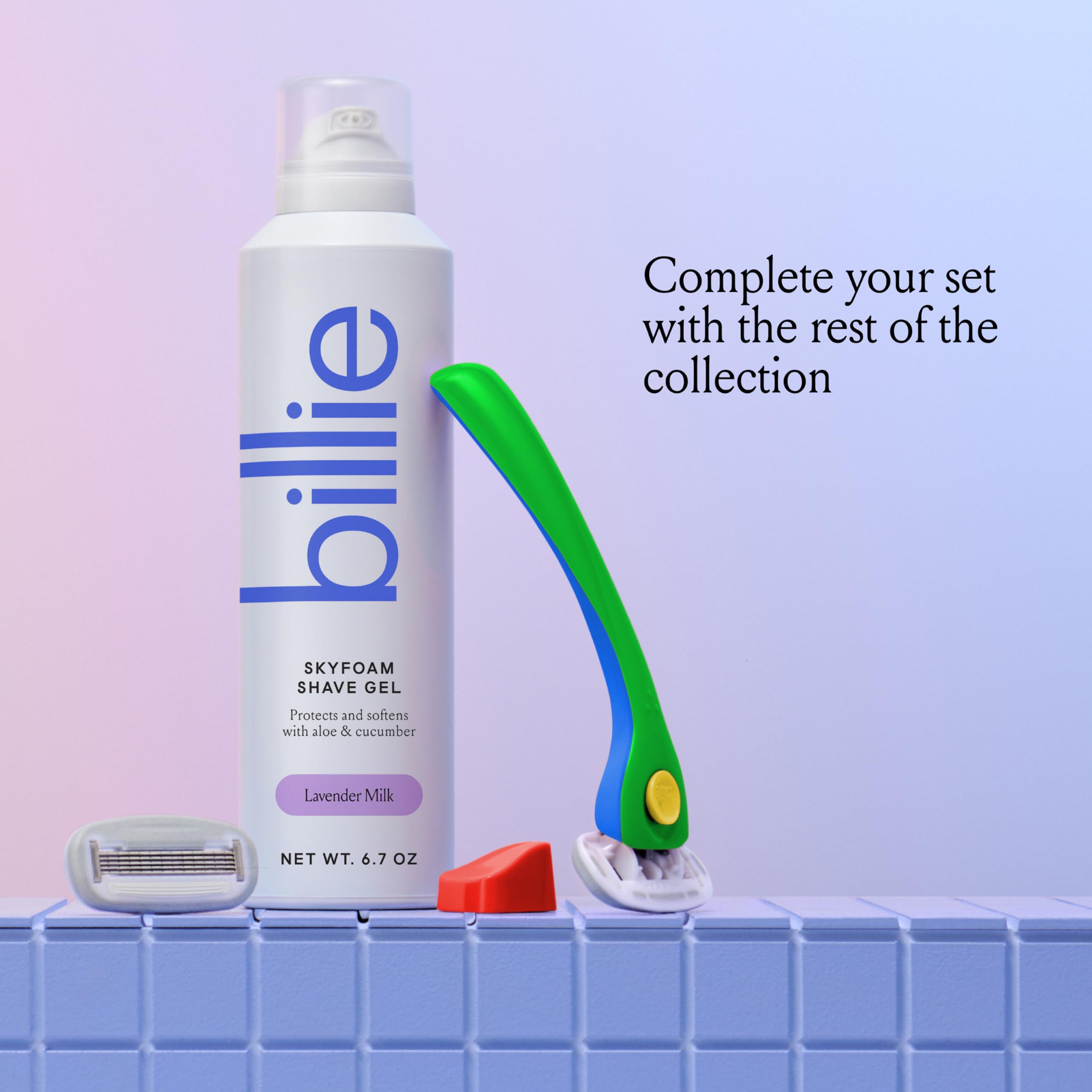 Billie ritual shave with cream for a smoother glide