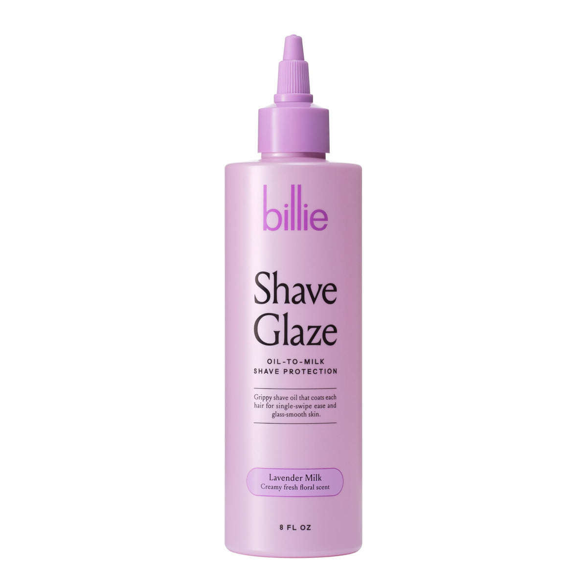 Billie Shave Glaze bottle pour enables mess-free, one-handed application.