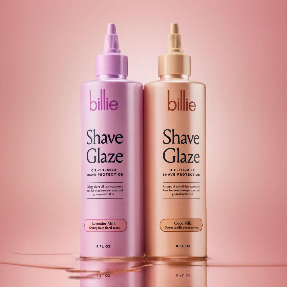 Billie Shave Glaze mess-free dispensing cap in use