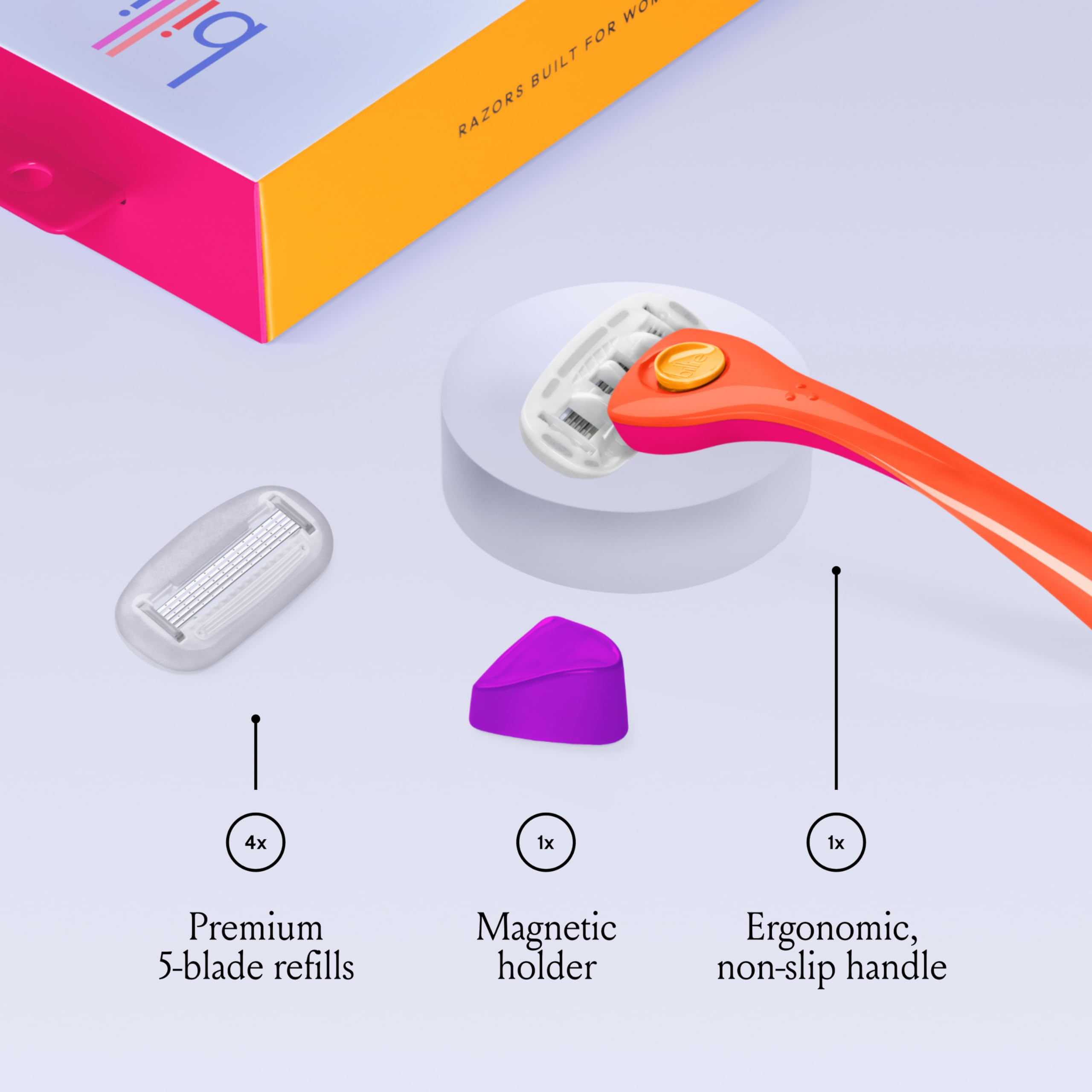 Billie Sunburst refill pack with nickel-free blades and aloe