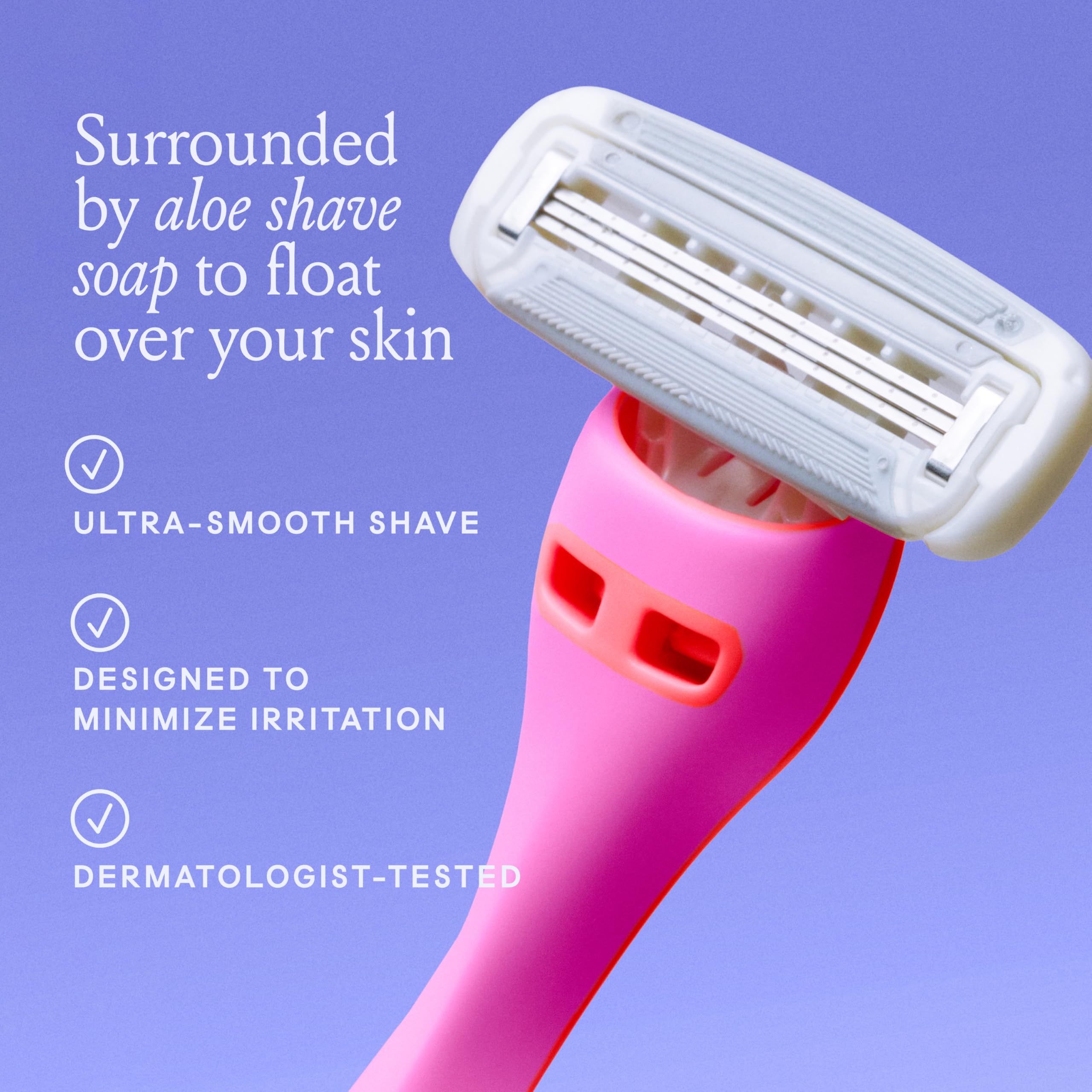 Billie Sunburst Set matte rubber handle prevents slips when wet