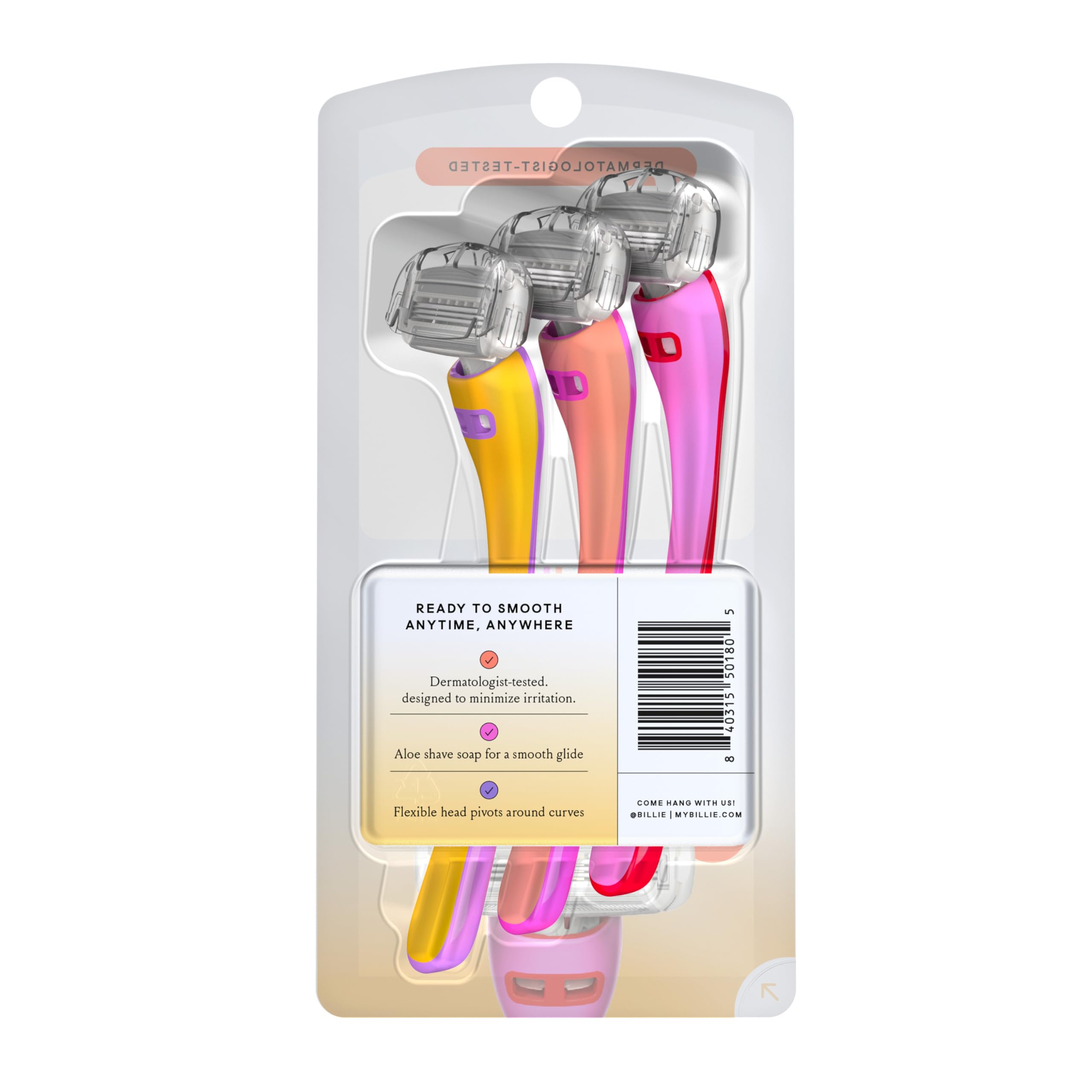 Billie Sunburst Set on-the-go convenience with no refills needed