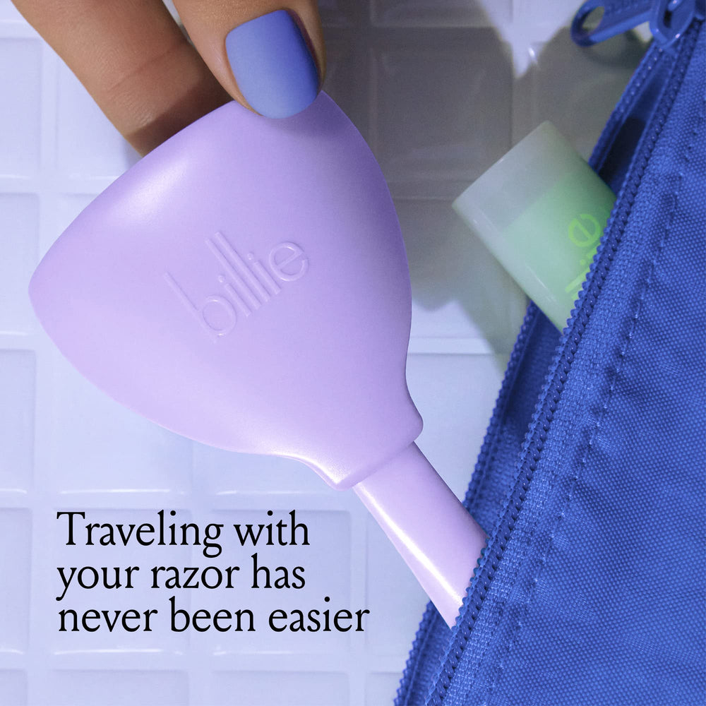 Billie travel case compact design saves space in a weekend bag.