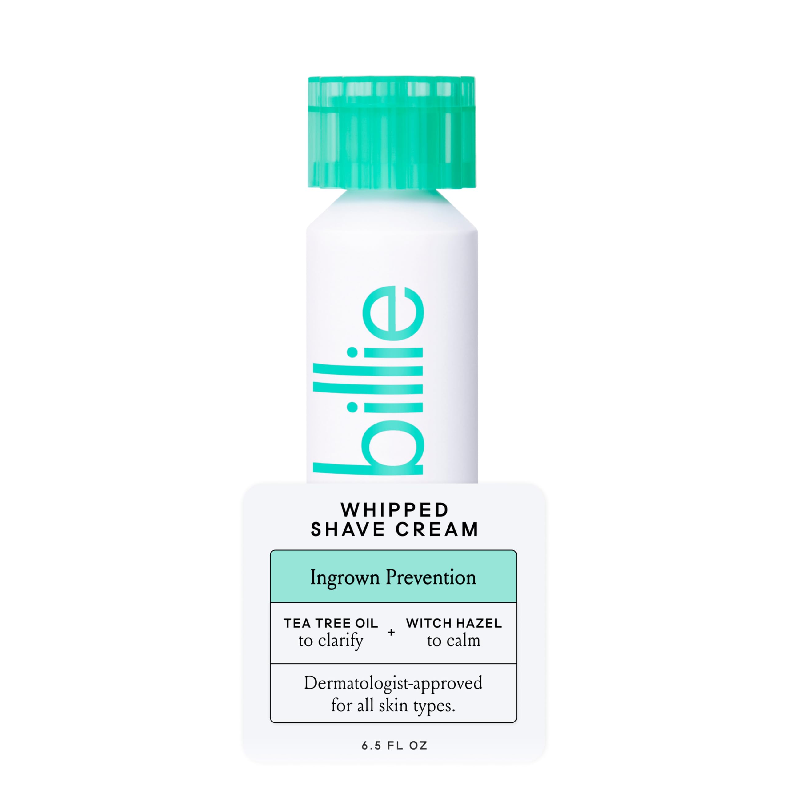 Billie Whipped Shave Cream bottle front for a smooth shave with reduced bumps