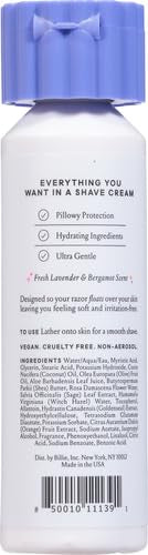 Billie Whipped Shave Cream forms a fluffy foaming barrier between skin and razor.