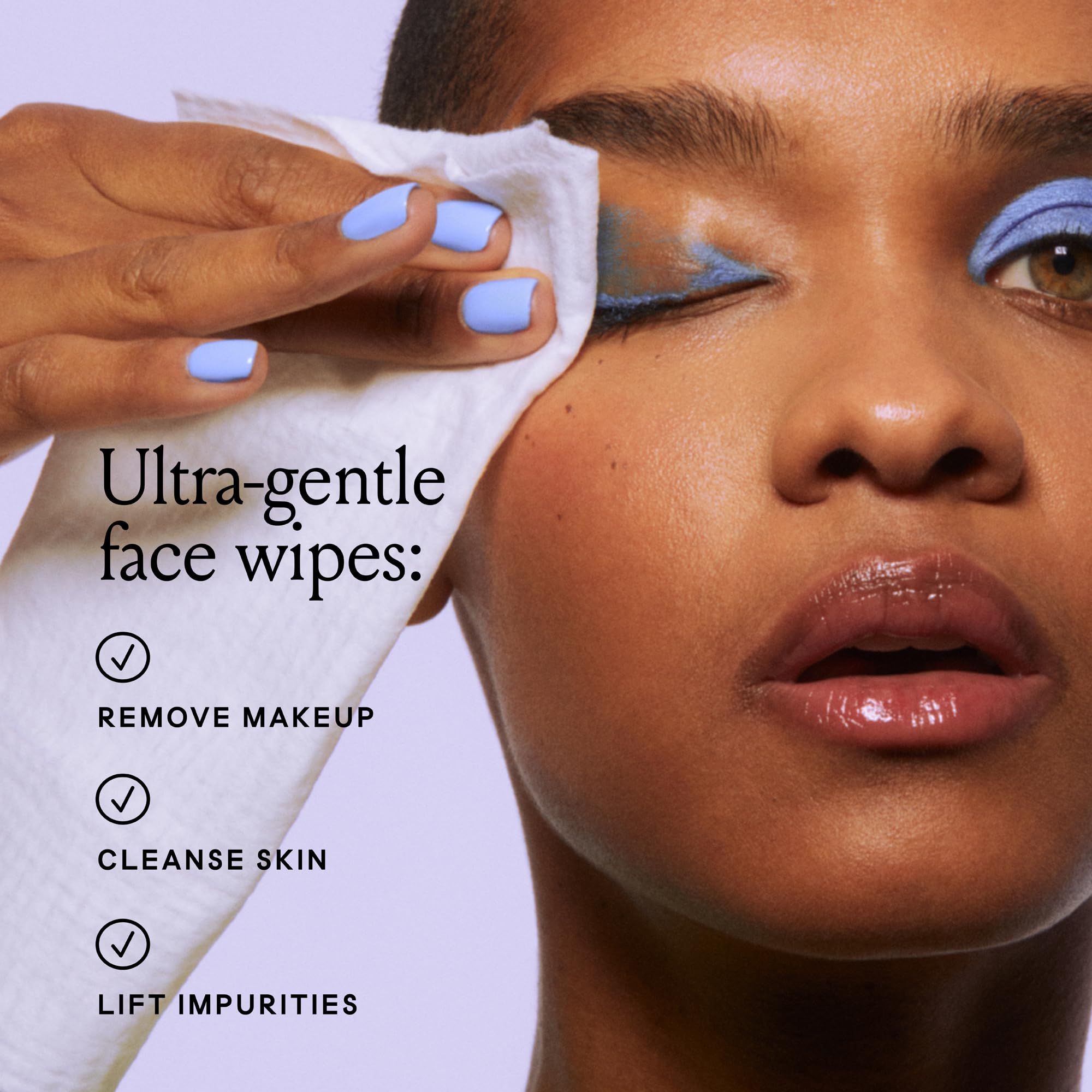 Billie Wonder Wipes cleanse skin while removing makeup.