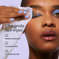 Billie Wonder Wipes cleanse skin while removing makeup.